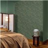 Papel pintado floral metálico verde elegante · Casamance Isadora 70681732