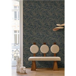 Elegant metallic gold floral wallpaper 2