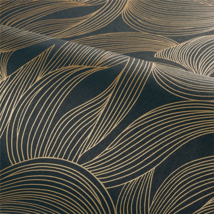 Papel pintado floral dorado metalizado elegante · Casamance Isadora 70681936