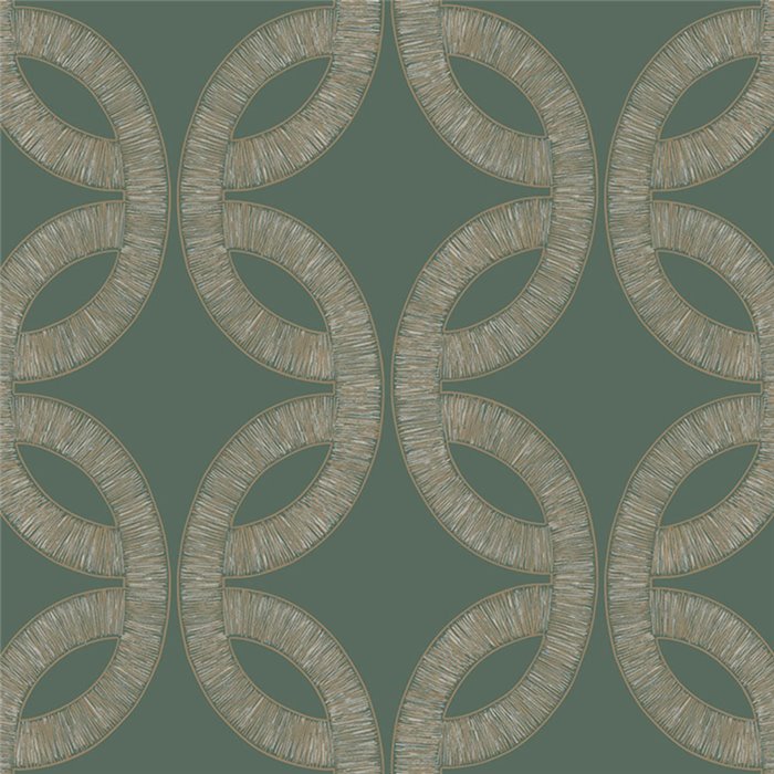 Metallic geometric green wallpaper · Casamance Isadora 70692242