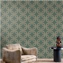 Metallic geometric green wallpaper · Casamance Isadora 70692242