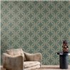 Metallic geometric green wallpaper · Casamance Isadora 70692242