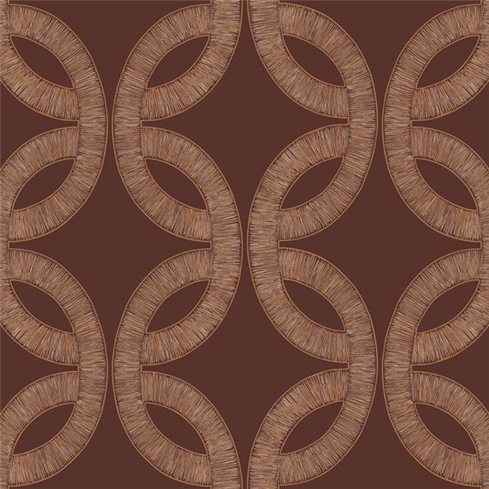 Papier peint géométrique marron métallique · Casamance Isadora 70692344