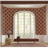 Papel pintado geométrico marrón metálico · Casamance Isadora 70692344