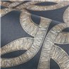 Papel pintado geométrico dorado y azul oscuro · Casamance Isadora 70692446