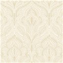 Papier peint arabesque texturé beige et doré · Casamance Isadora 75821018