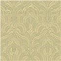 Papel pintado arabesco verde metalizado · Casamance Isadora 75821120