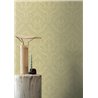 Papel pintado arabesco verde metalizado · Casamance Isadora 75821120