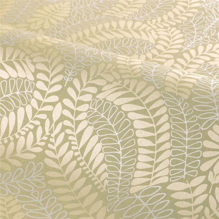 Papel pintado arabesco verde metalizado · Casamance Isadora 75821120