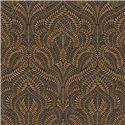 Black and Gold Arabesque Wallpaper · Casamance Isadora 75821324