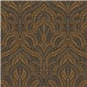 Arabeske Tapete in Gold und Schwarz