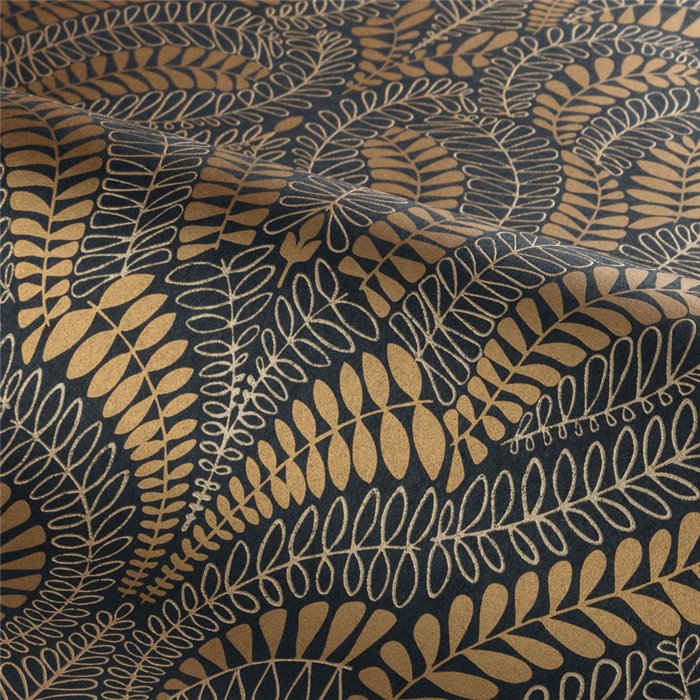 Papel pintado arabesco dorado y negro · Casamance Isadora 75821324