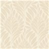 Papel pintado hojas estilizadas metalizadas beige · Casamance Isadora 74772548