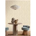 Metallic stylized leaf wallpaper in beige · Casamance Isadora 74772548