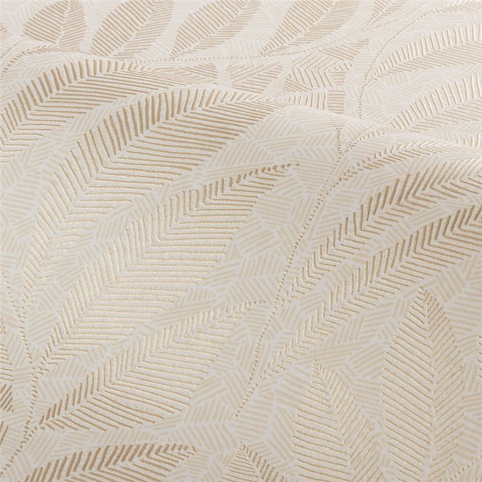 Papel pintado hojas estilizadas metalizadas beige · Casamance Isadora 74772548