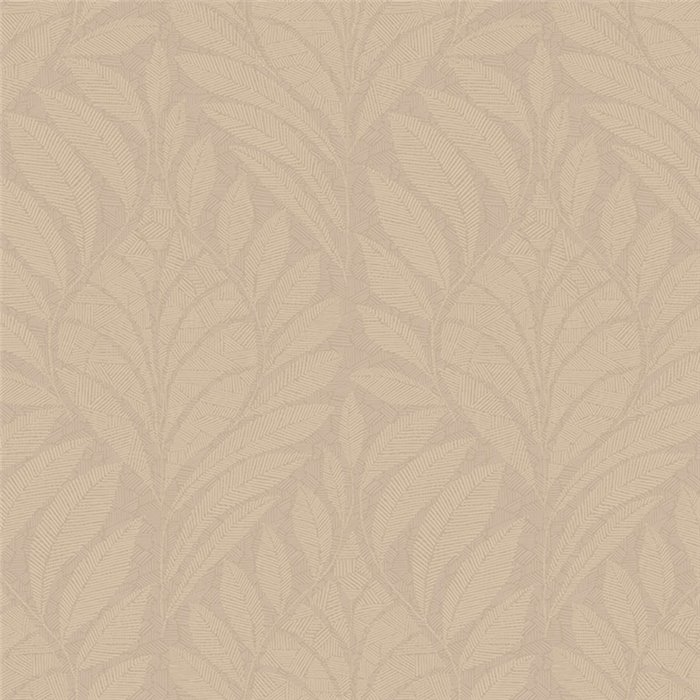 Metallic brown stylized leaves wallpaper · Casamance Isadora 74772650