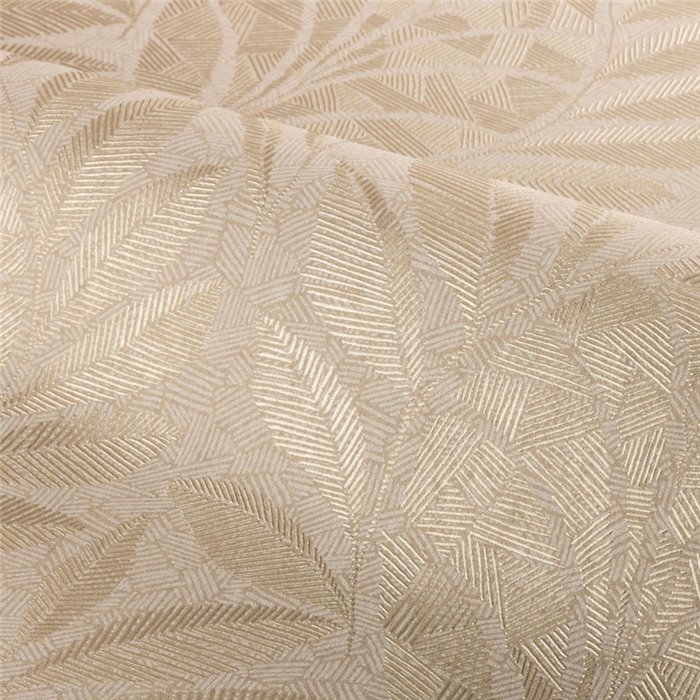 Papel pintado de hojas estilizadas marrón metalizado · Casamance Isadora 74772650