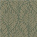Papier peint art déco à feuilles vertes et dorées · Casamance Isadora 74772752