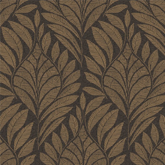 Art-déco Tapete mit goldenen stilisierten Blättern · Casamance Isadora 74772854