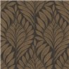 Papel pintado hojas estilizadas doradas art déco