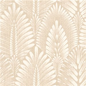 Texturiertes Tapete mit beige Palmetten