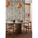 Tapete mit anthrazitfarbenem Palmblattmotiv · Casamance Lanzea 75470916