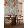 Wallpaper with anthracite palm leaf design · Casamance Lanzea 75470916