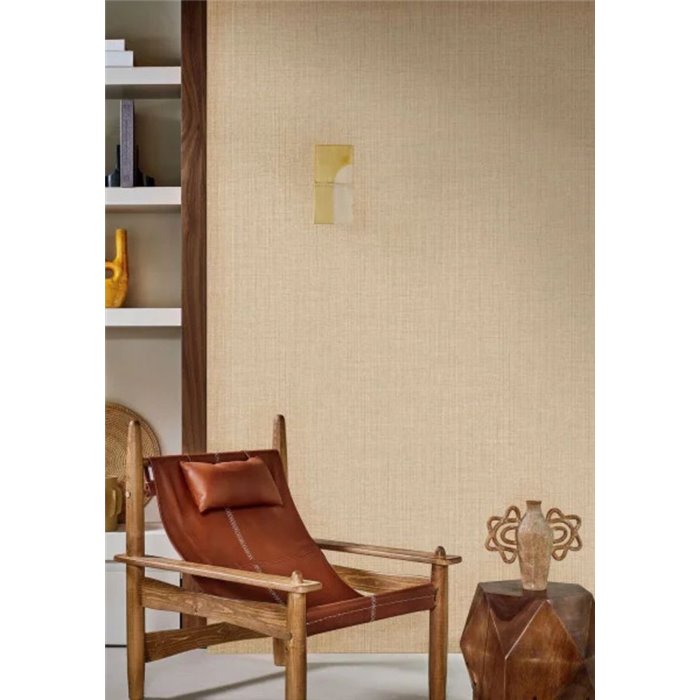 Papel pintado textil beige natural · Casamance Lanzea 75481630
