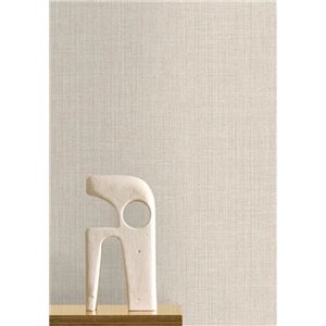 Papel pintado efecto lino natural beige 2
