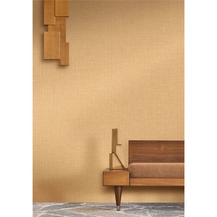 Papel pintado efecto textil beige vainilla · Casamance Lanzea 75482242