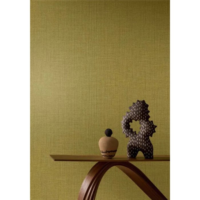 Papier peint effet textile olive · Casamance Lanzea 75482548