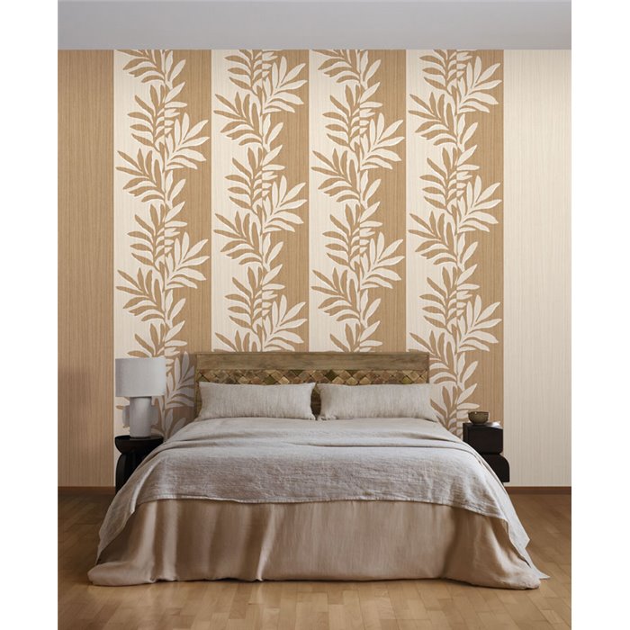 Zweifarbige Zweig-Tapete mit Holzoptik · Casamance Lanzea 75601018