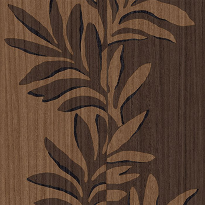 Papel pintado ramas en nogal y wengé · Casamance Lanzea 75601120