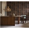 Wallpaper with branches in walnut and wenge · Casamance Lanzea 75601120
