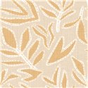 Tapete gestickte Blätter beige und vanille · Casamance Lanzea 77640100