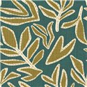 Tapete bestickte Blätter grün und oliv · Casamance Lanzea 77640304