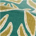 Papier peint feuilles brodées vert et olive · Casamance Lanzea 77640304
