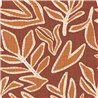 Terracotta embroidered leaves wallpaper · Casamance Lanzea 77640406