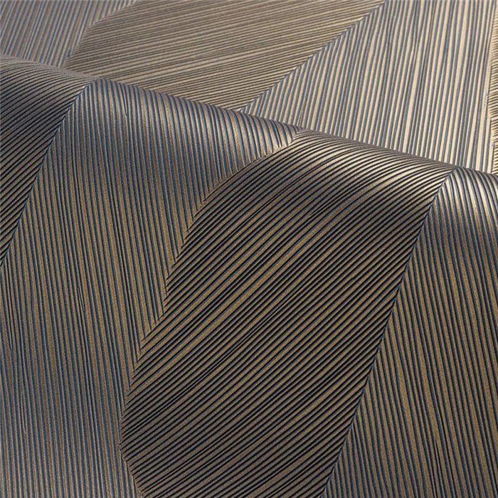 Texturierte goldene Streifen-Tapete mit Glanz-Effekt · Casamance Ecrin 74910304