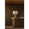 Papier peint à texture linéaire dorée · Casamance Ecrin 74910610