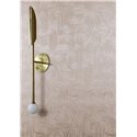 Papier peint Art Déco brillant gris nacré · Casamance Ecrin 75000814