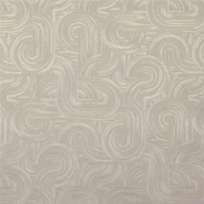 Art Deco Geometric Wallpaper with Metallic Shine · Casamance Ecrin 75000916