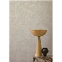 Papier peint géométrique art déco avec éclat métallique · Casamance Ecrin 75000916