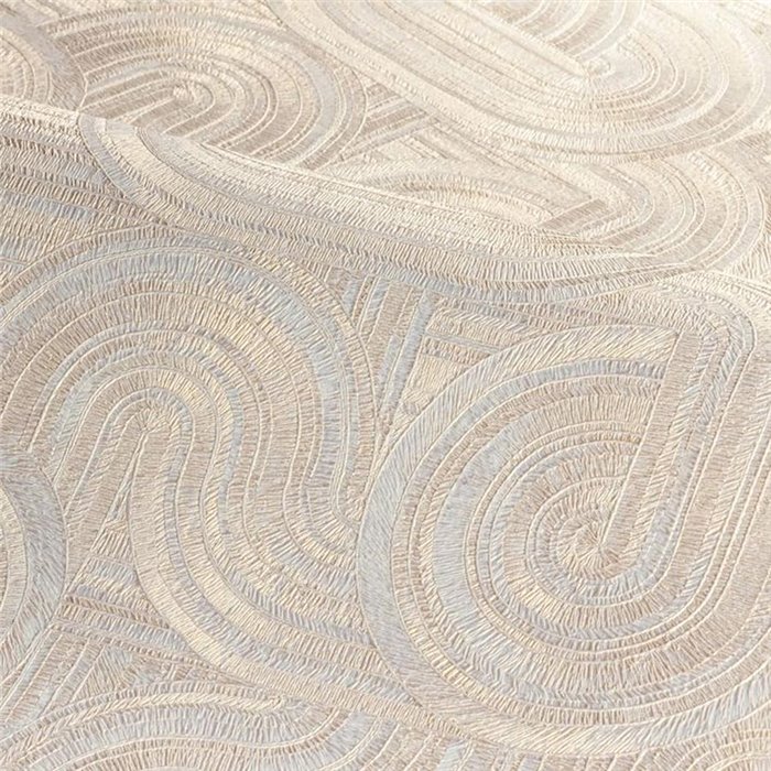 Papier peint géométrique art déco avec éclat métallique · Casamance Ecrin 75000916
