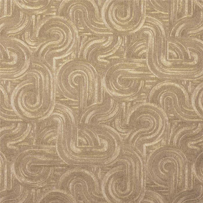 Art Deco Geometric Wallpaper with Metallic Shine · Casamance Ecrin 75001018
