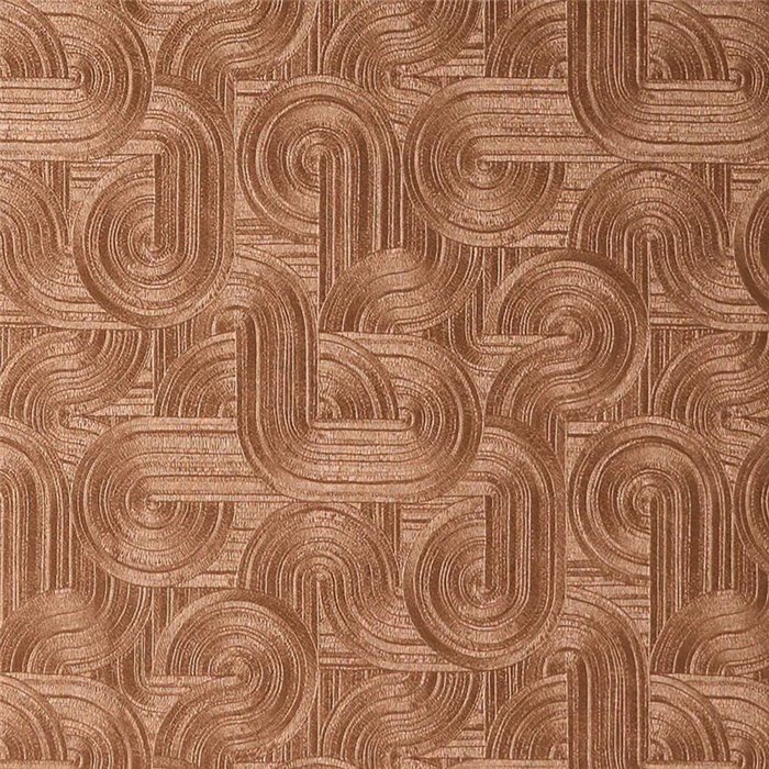 Art Deco Copper Metallic Texture Wallpaper · Casamance Ecrin 75001120