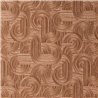 Art-Déco Tapete mit kupferner Metallstruktur