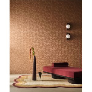 Papier peint texture métallisée cuivre Art déco 2