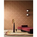 Papel pintado art déco textura metálica cobre · Casamance Ecrin 75001120