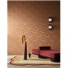 Art Deco Copper Metallic Texture Wallpaper · Casamance Ecrin 75001120